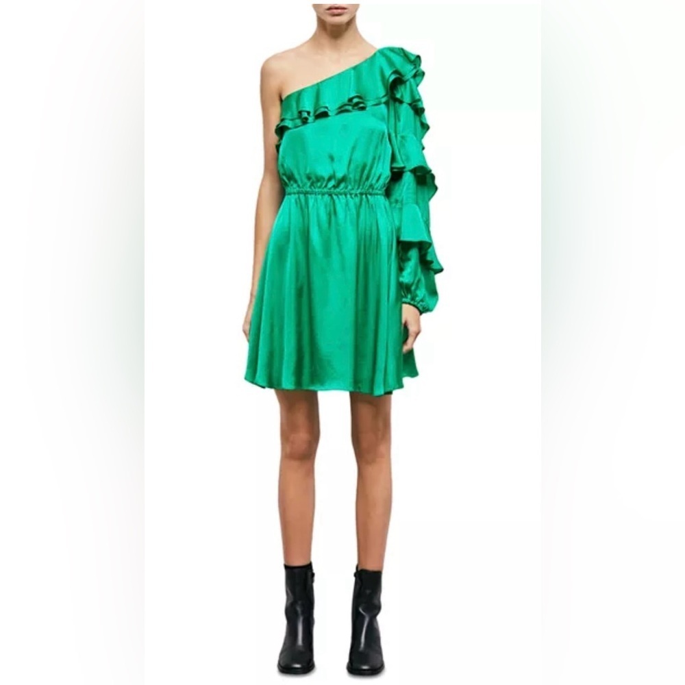 Nwot The Kooples Asymmetrical Ruffle Mini Dress